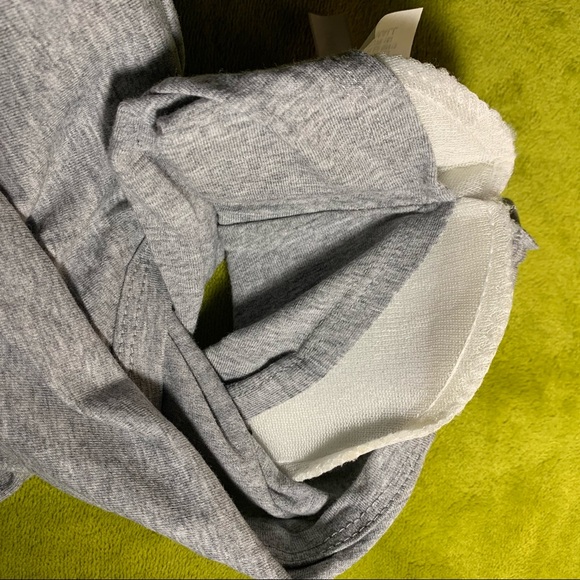 Heather Gray Shoulder Pad Mini T-Shirt Dress NWOT - Picture 9 of 11